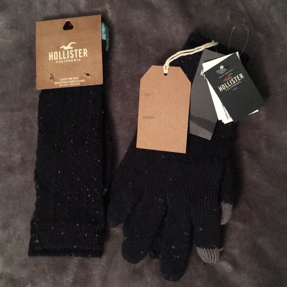 HOLLISTER Boot Socks and Gloves Bundle